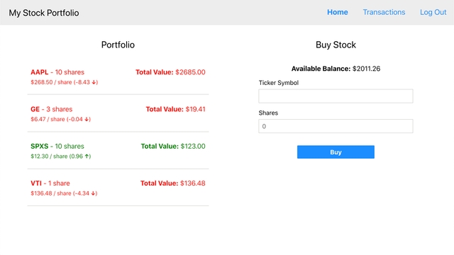 My Stock Portfolio